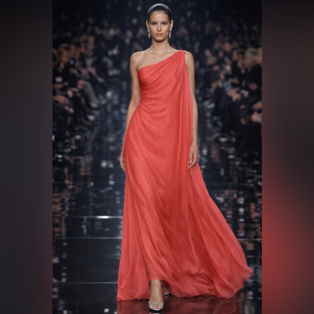 Teri Jon Chic & Flowing Silk Maxi Dress – Size 2 | NWT